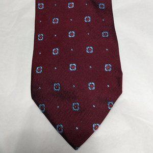 Brook Brothers || Burgundy & Wedgewood Blue Flowered Tie